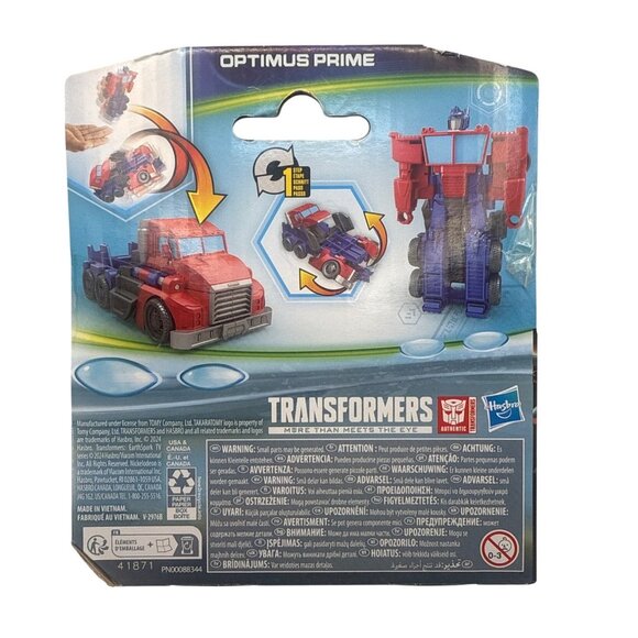 Transformers Earthspark Optimus Prime 1-Step Flip Changer Action Hasbro - Picture 4 of 5